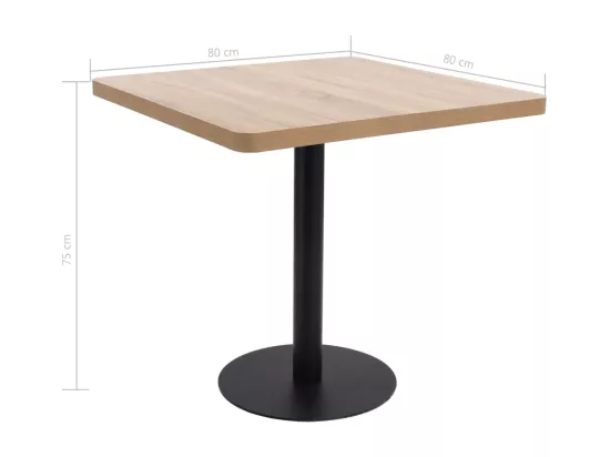 Table de bistro Marron clair 80x80 cm MDF