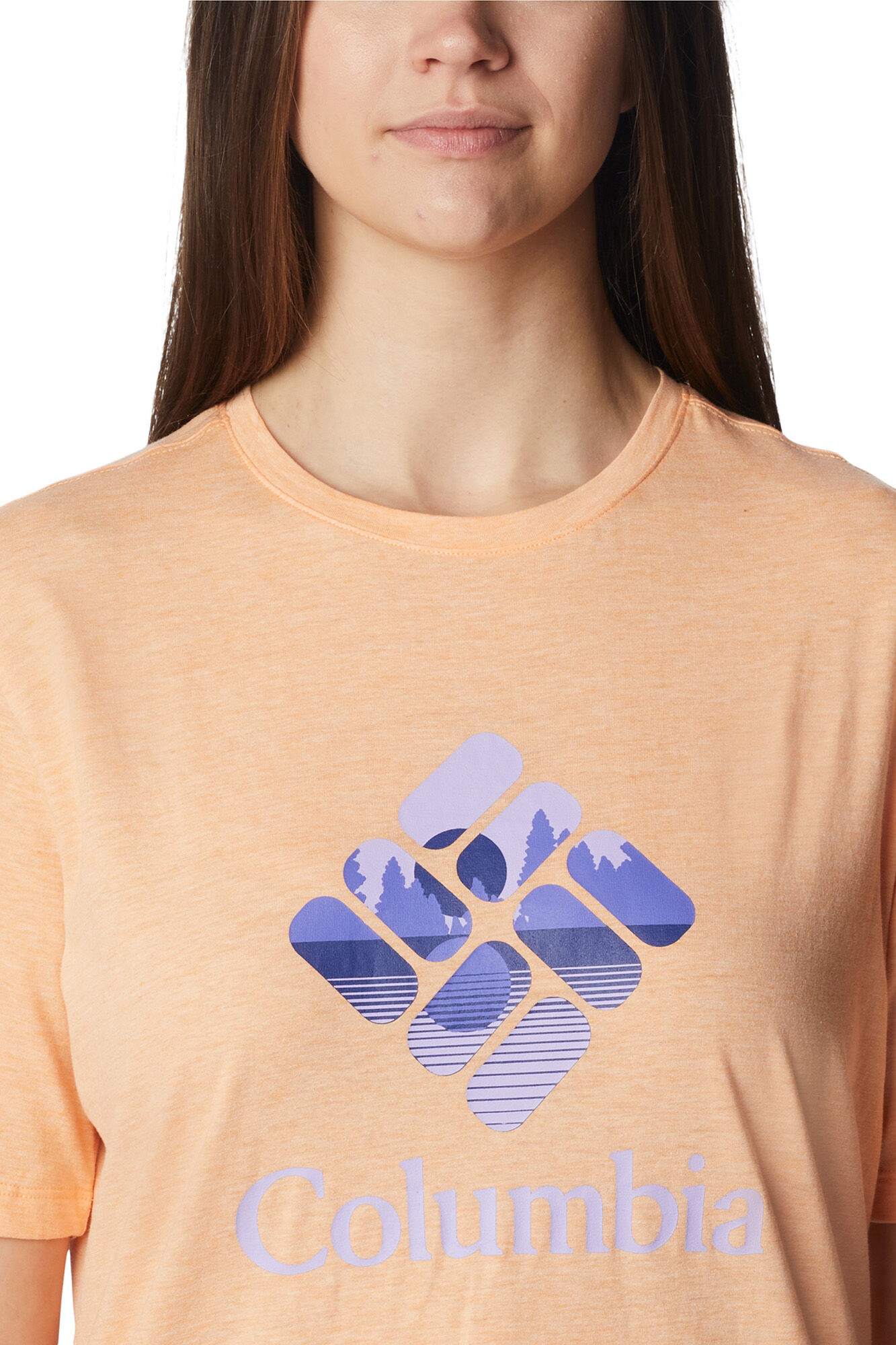 Camiseta feminina Columbia Bluebird Day™ de modelagem solta - Vermelha