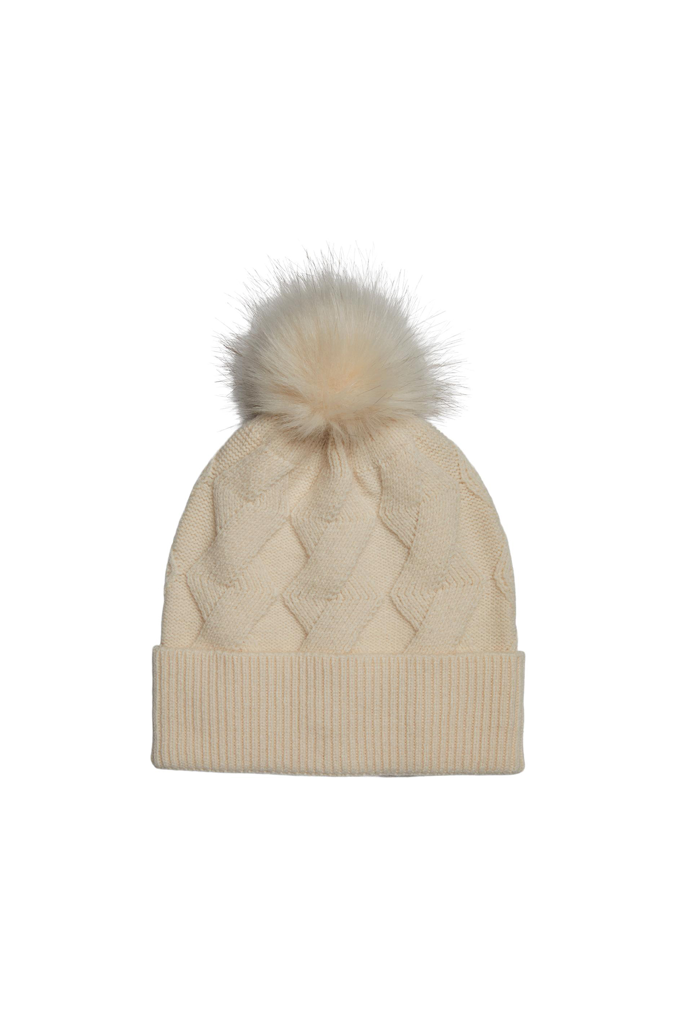 Chapéu com efeito de lã e pompom