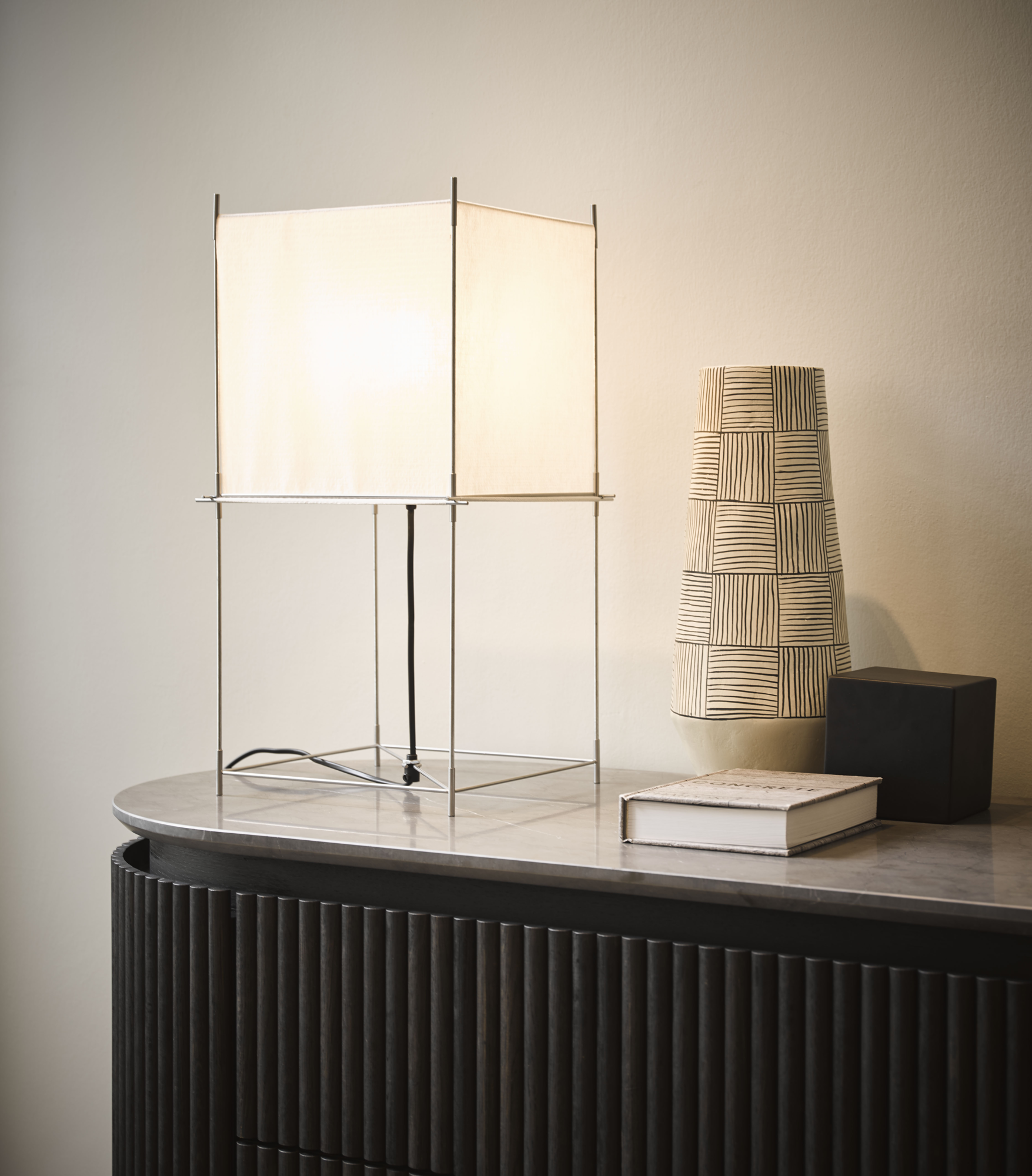 Vloerlamp Lotek Classic 4 hoogtes steel