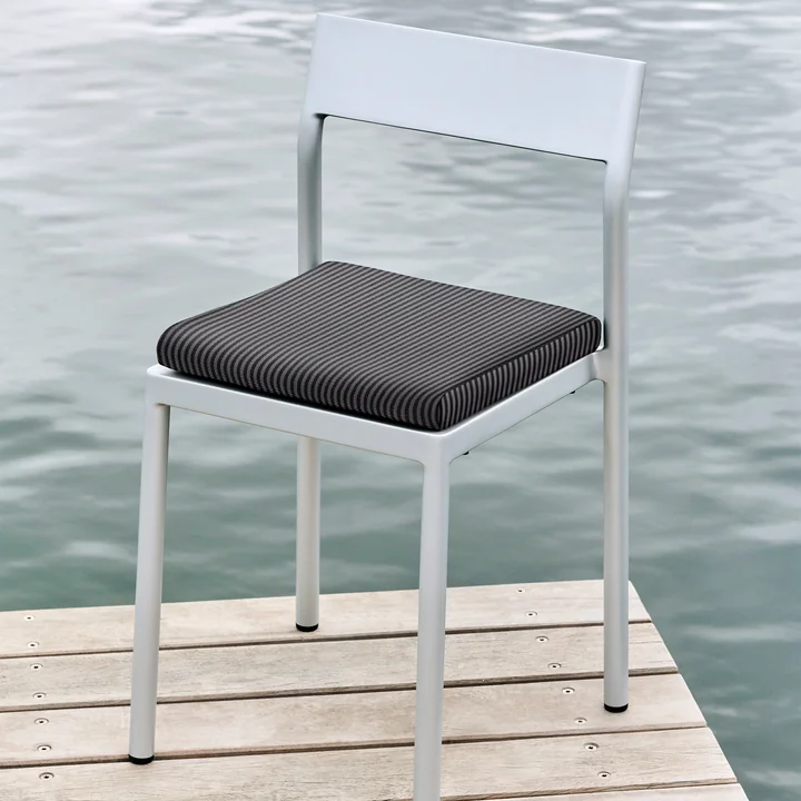 HAY - Type Seat Cushion für Stuhl, orange braun gestreift
