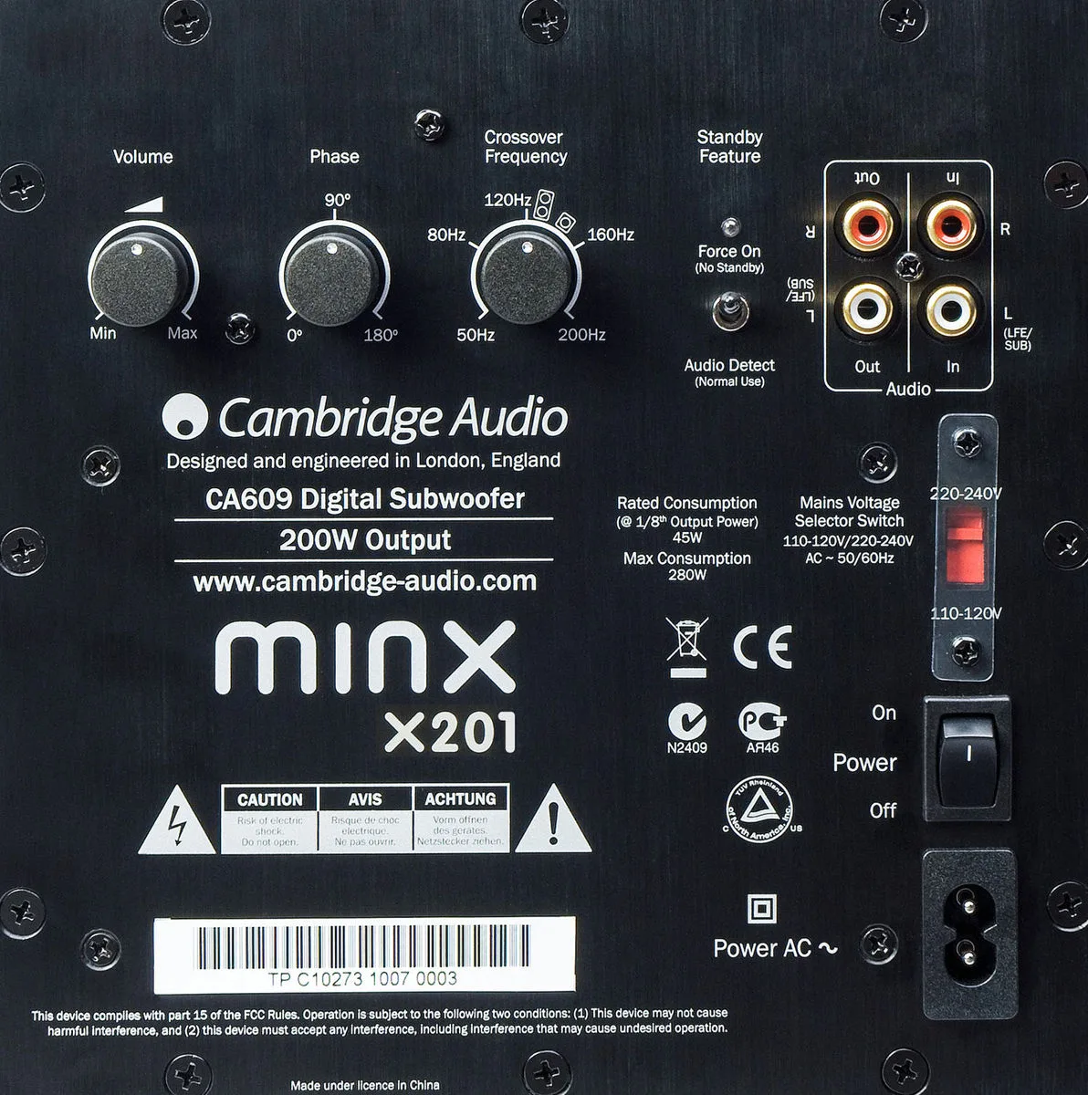 Cambridge Audio Minx X201 Blanc Caissons de basses