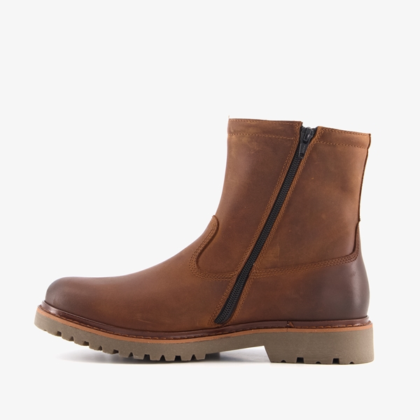 Van Beers gevoerde leren heren boots bruin