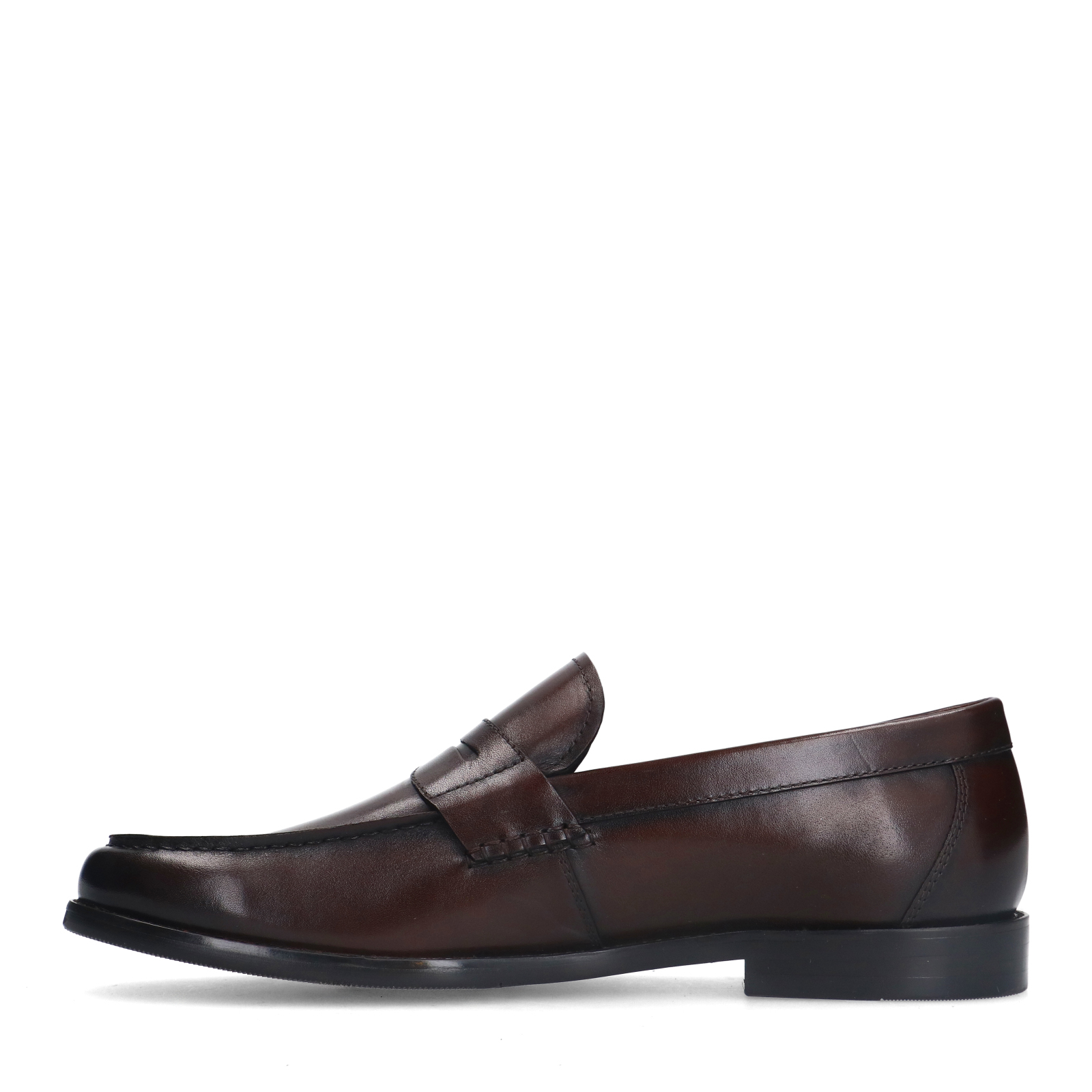 Donkerbruine leren loafers