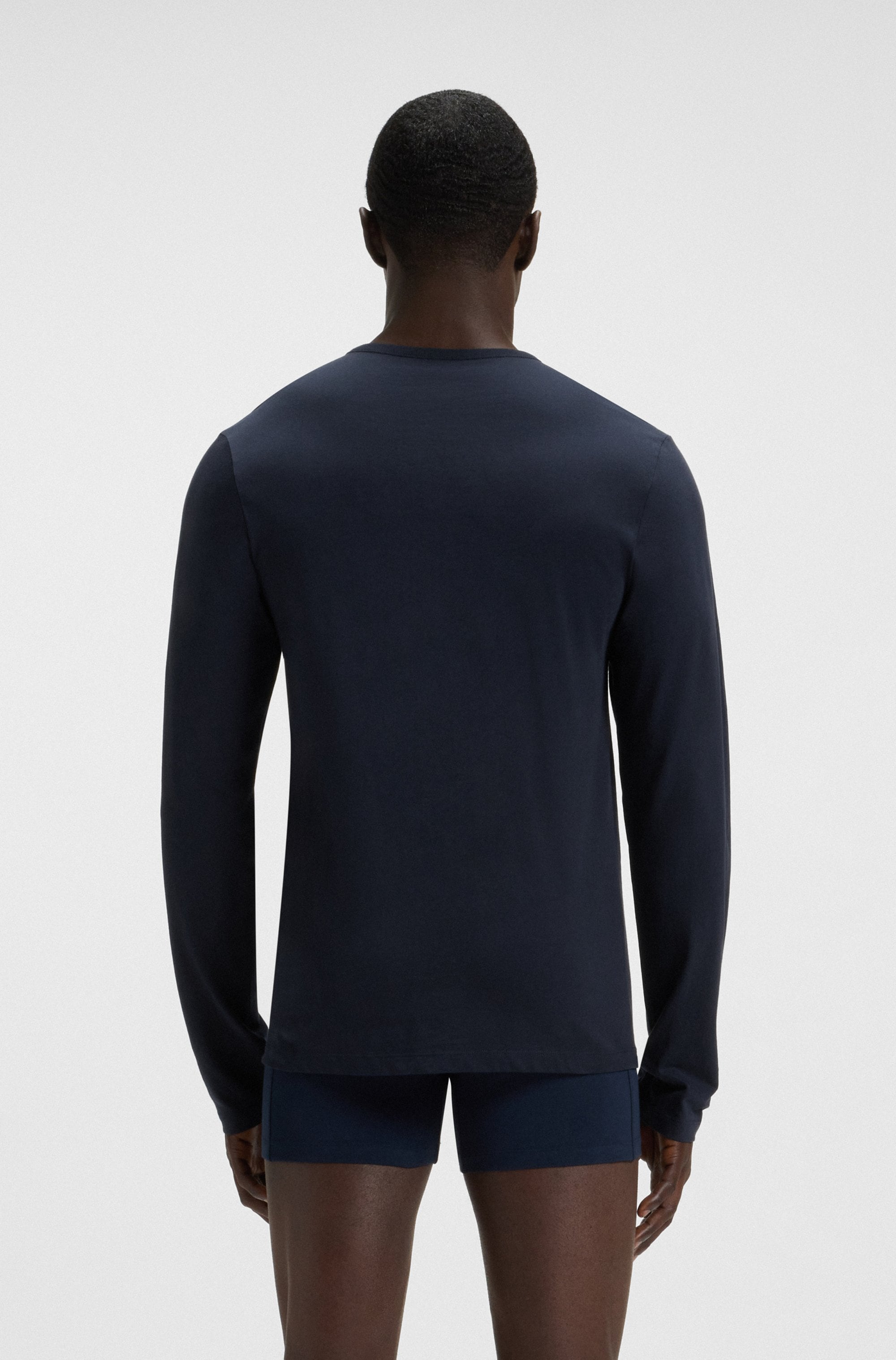 BOSS Langarmshirt »longsleeve-Shirt R-Neck Classic COTTON 3pcs/pack«, 3 Stk. mit BOSS Logo-Schriftzug