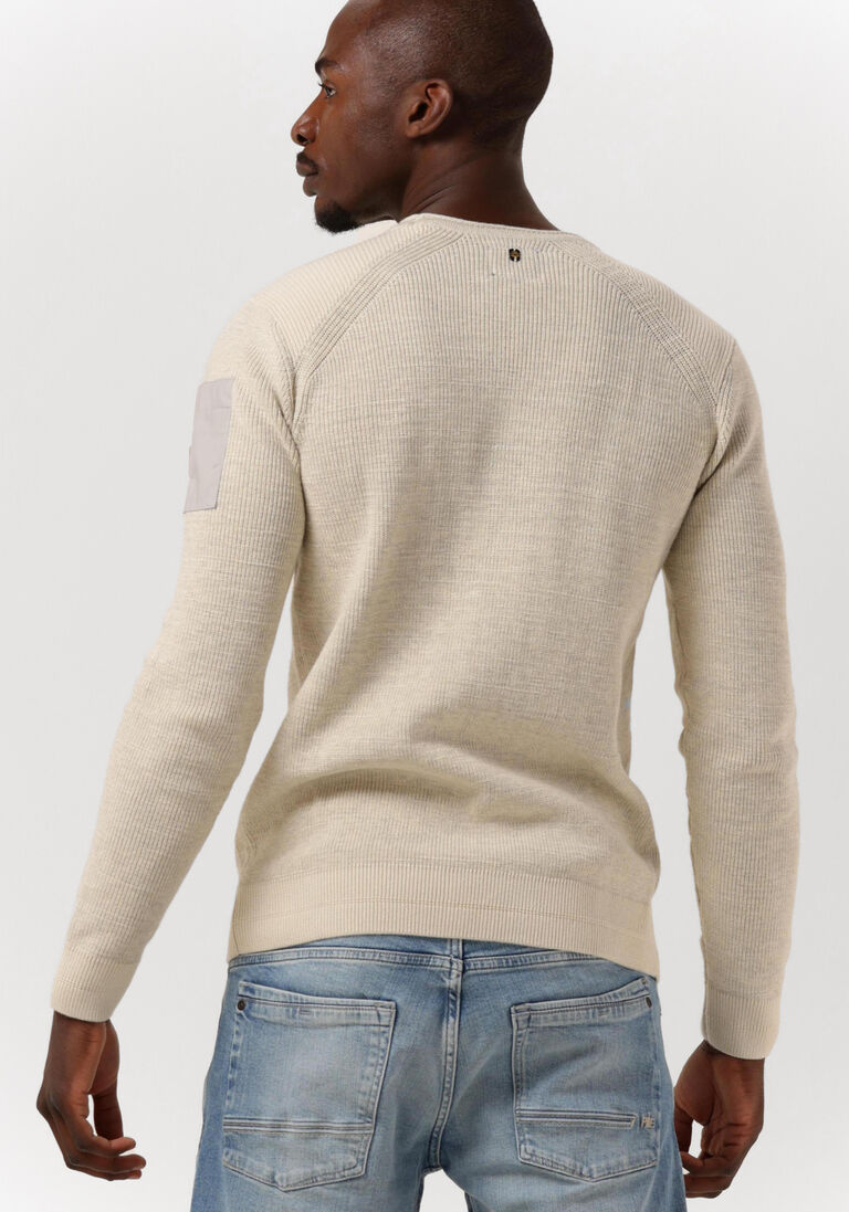 PME LEGEND gebroken wit pme legend trui long sleeve r-neck cotton rib