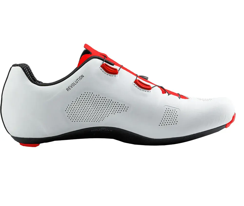Northwave Revolution Wielrenschoenen Wit/Fluo Rood Heren