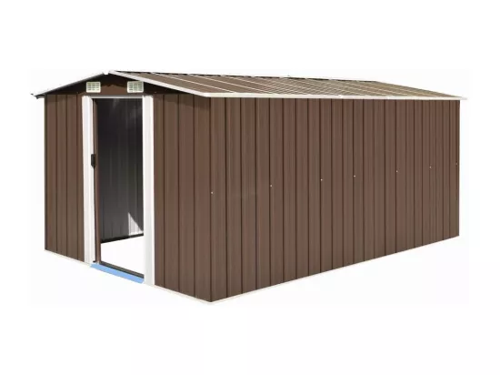 Abri de jardin 257x392x181 Métal Marron