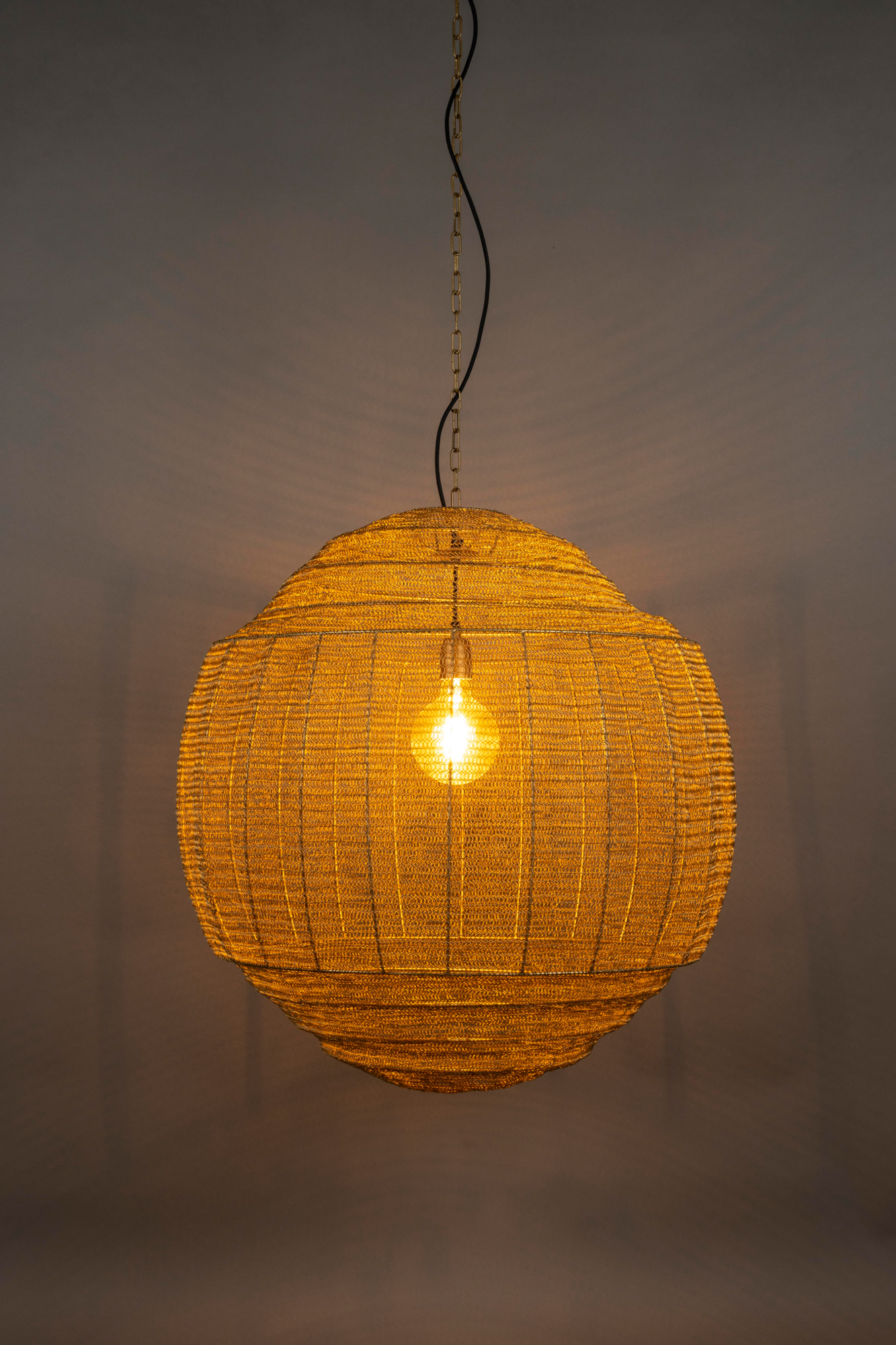 Dutchbone hanglamp Meezan Goud XL