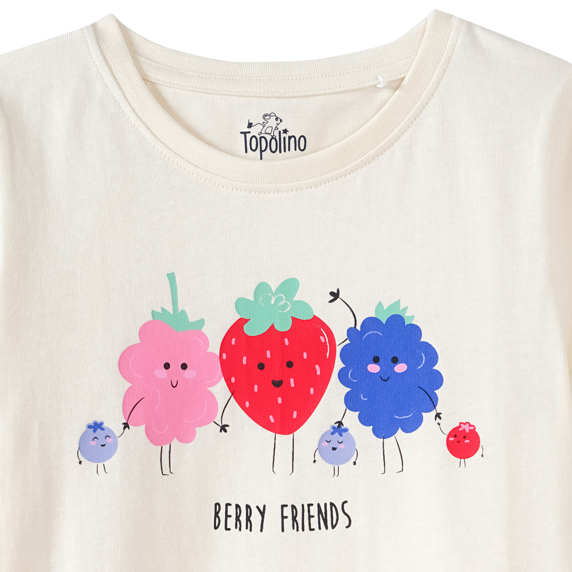 Topolino Mädchen T-Shirt mit Beeren-Print creme