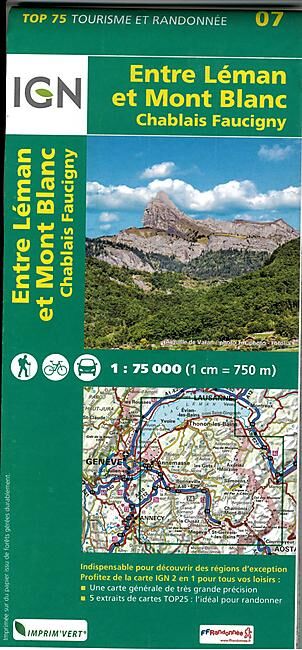IGN - TOP 75 ENTRE LEMAN ET MONT BLANC