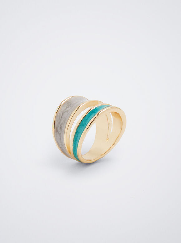 Anel esmaltado - Multicolorido