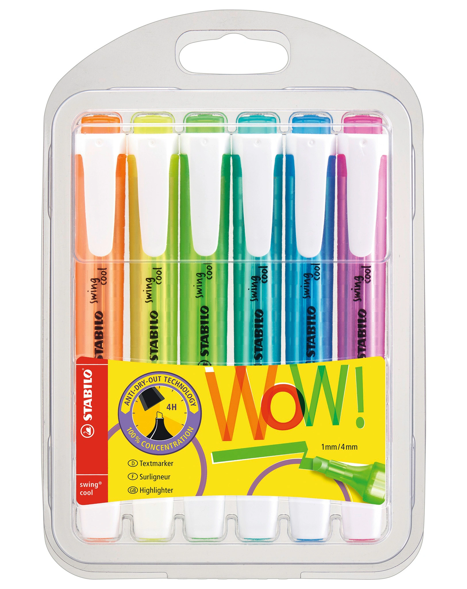 Textmarker STABILO® swing cool 6er-Pack