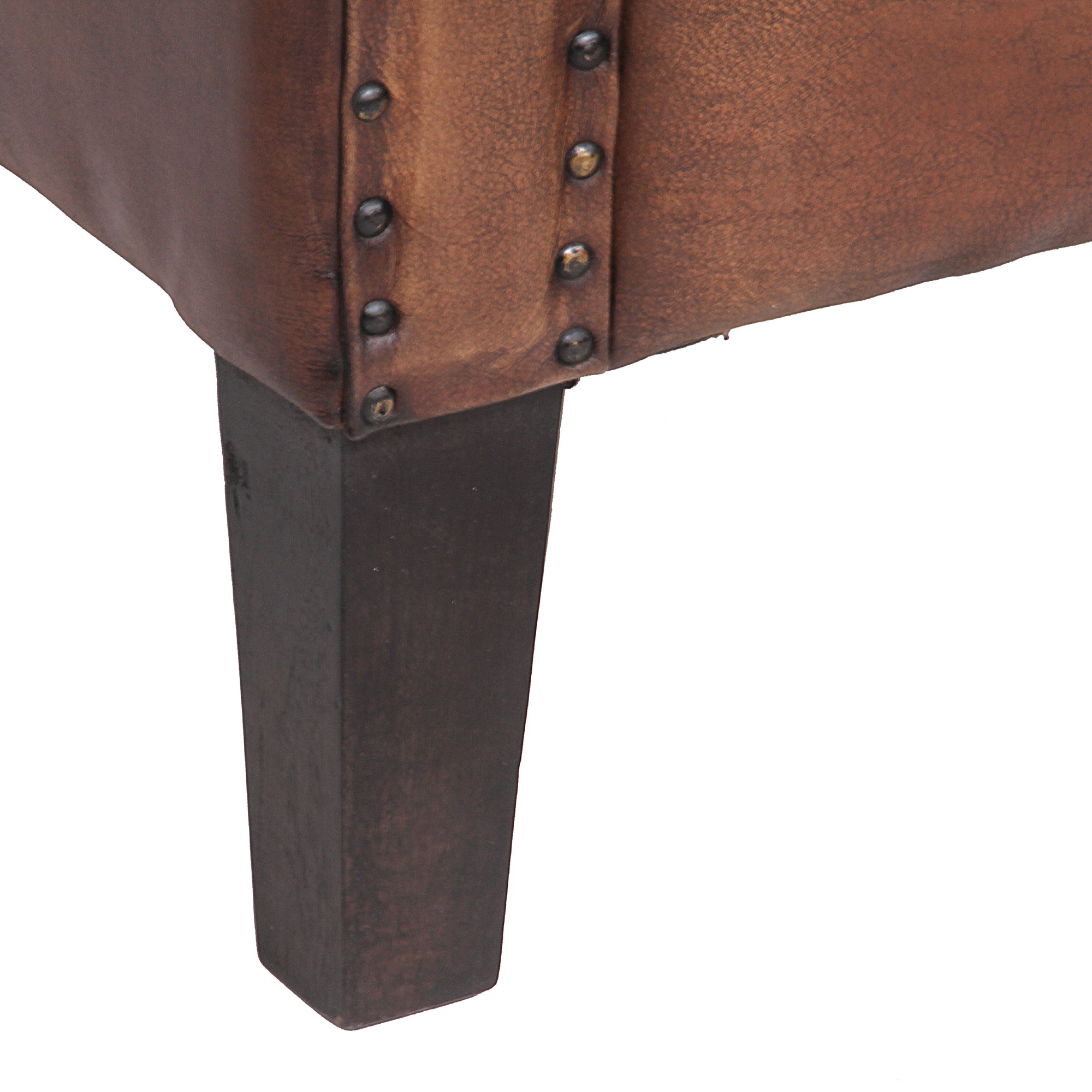 Ledersessel 'Chest' mit Armlehnen, braun, T 86 cm, B 88 cm, H 94 cm von fischer's lagerhaus