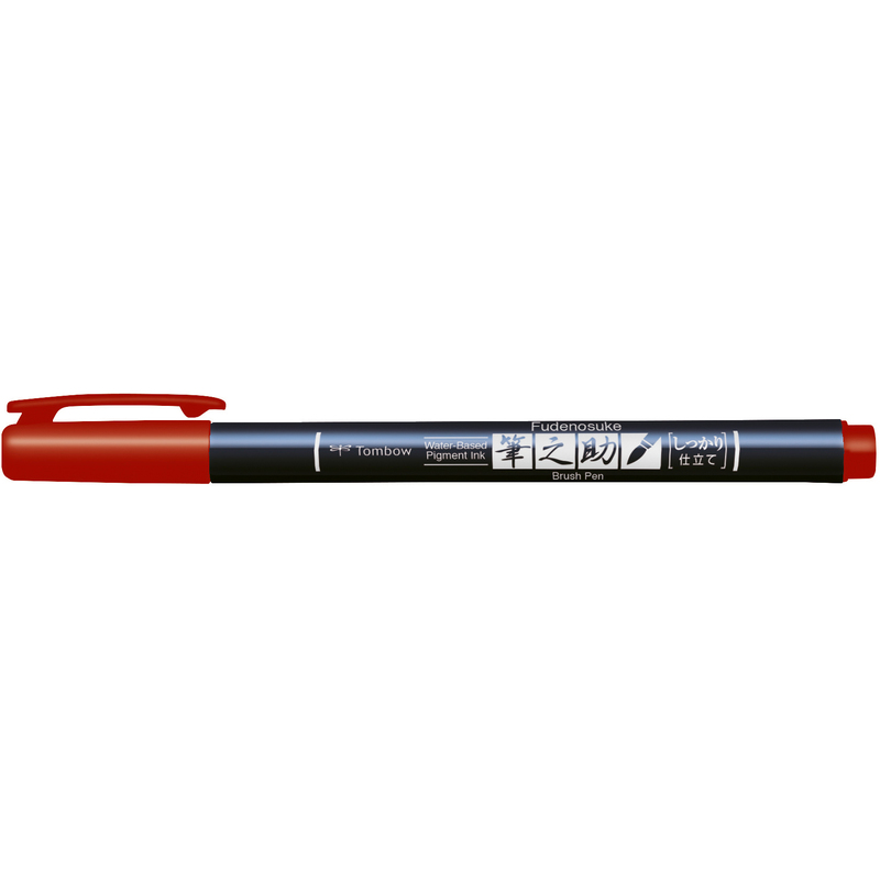 Tombow Kalligrafiestift Fudenosuke Color, rot