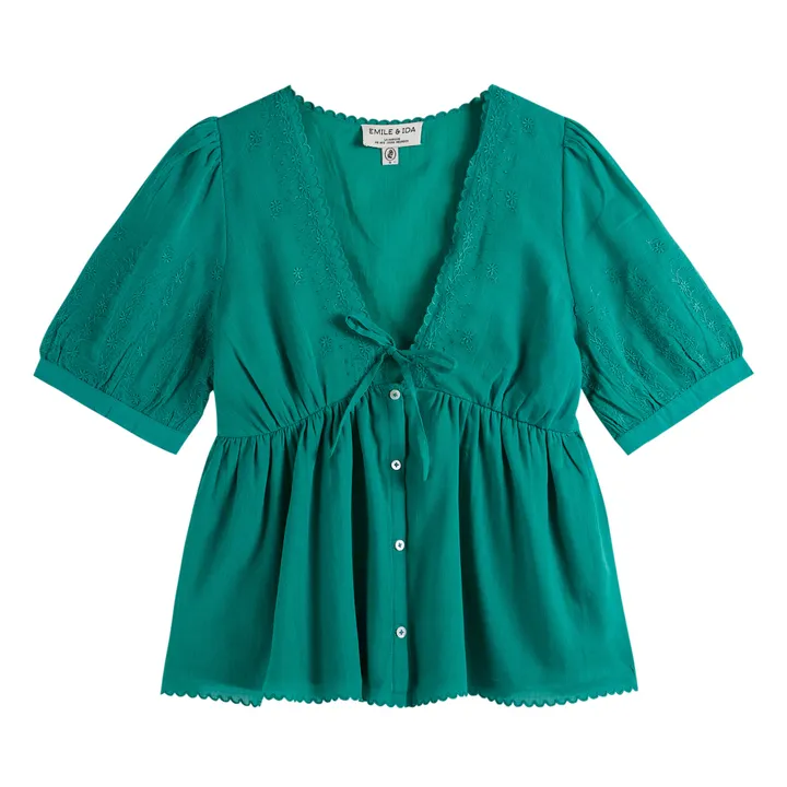 Emile et Ida Blouse Zorica Brodée - Collection Femme | Vert