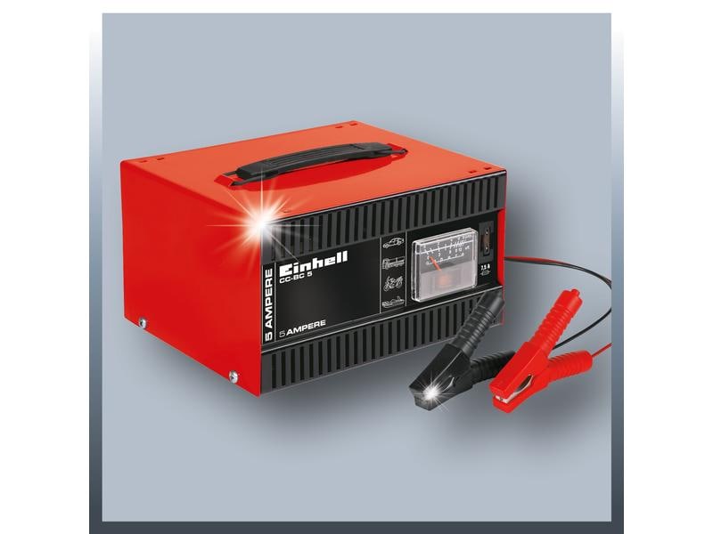 Einhell Automotive Batterieladegerät CC-BC 5 Ladegerät für Bleisäure-Batterien 12 Volt