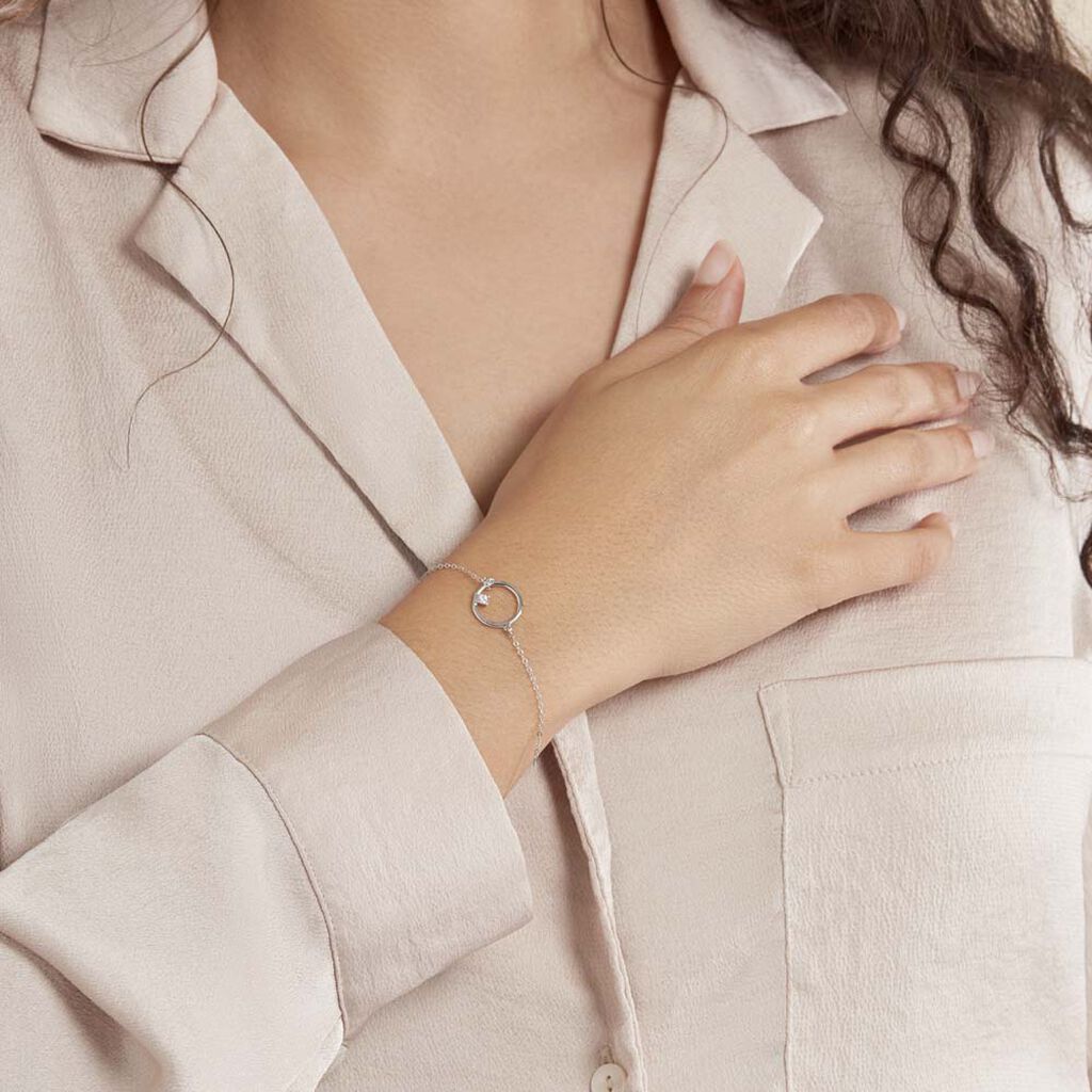Bracelet Anas Argent Blanc Oxyde De Zirconium