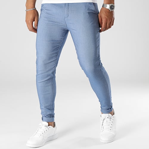 Lot De 2 Pantalons Chino Bleu Denim