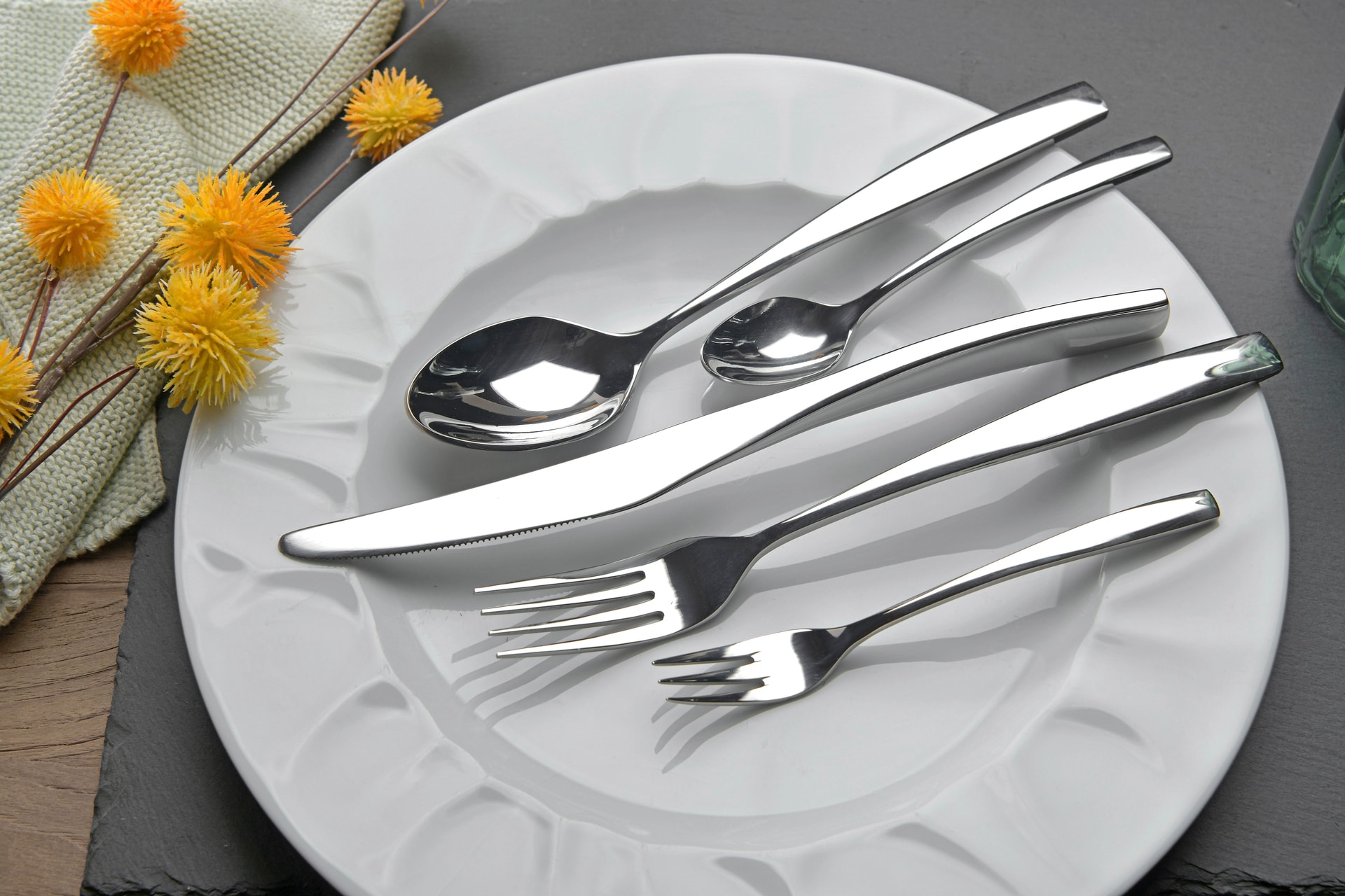 bongusto Besteck-Set SANTIAGO 30-teilig silberfarbig