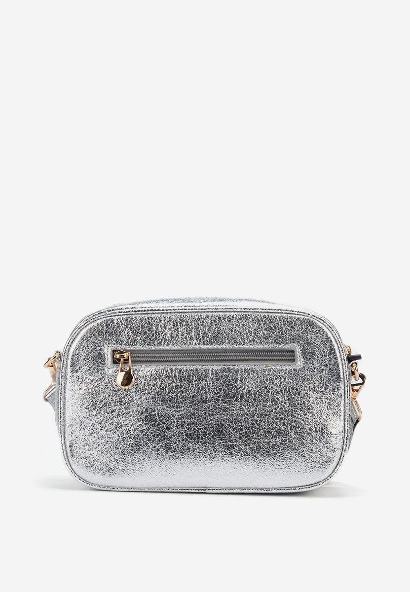 Sac bandoulière femme argent Kasra