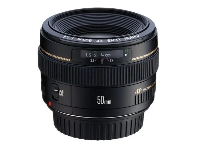 Canon EF - Objektiv - 50 mm - f/1.4 USM - Canon EF - for EOS 1000, 1D, 50, 500, 5D, 7D, Kiss F, Kiss X2, Kiss X3, Rebel T1i, Rebel XS, Rebel XSi