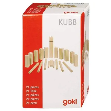 goki Wikingerspiel Mini Kubb mit Baumwollbeutel