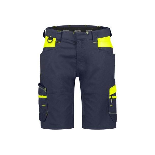 250110 Dassy Manilla dame arbejdsshorts midnatsblå - flour gul