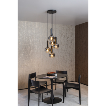Lucide hanglamp Marius 5x40W zwart