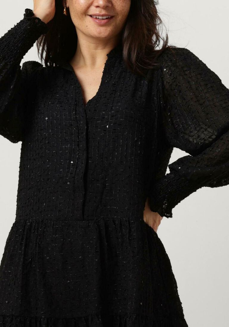 NEO NOIR zwarte neo noir mini jurk blunt glam dress