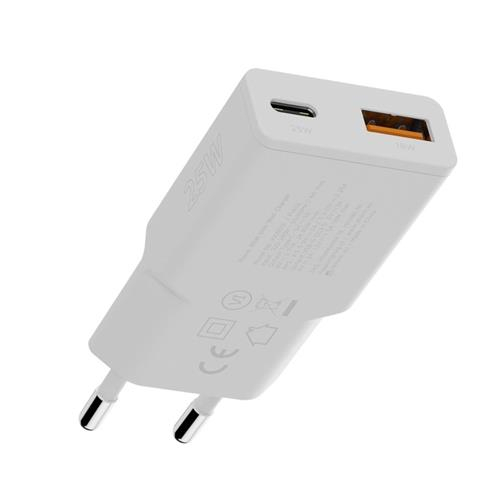 (25W) Go2 SlimLine USB C / USB A Ladegerät Netzteil Recycled (XG2SL025) - Weiss