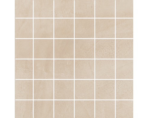 Porseleinen steengoed mozaïek Cementine crème 30 x 30 x 0,9 cm mat R10B