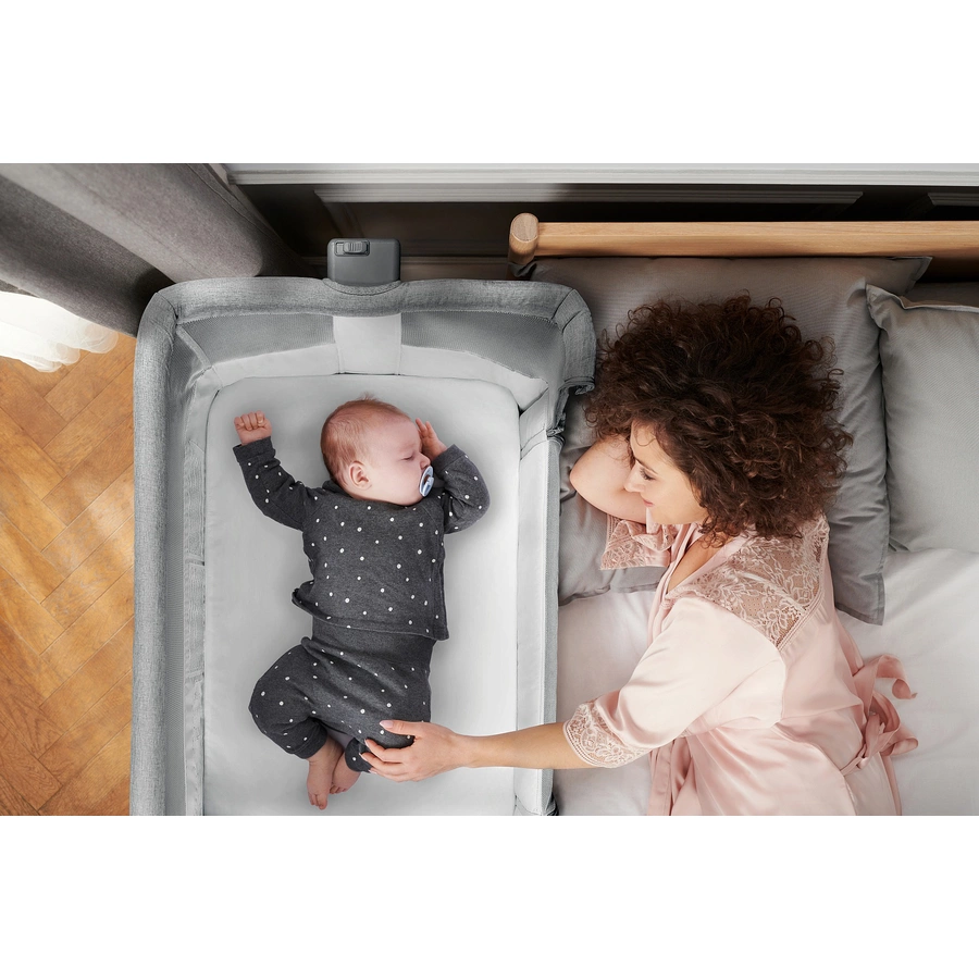 Kinderkraft Beistellbett NESTE AIR gray wood