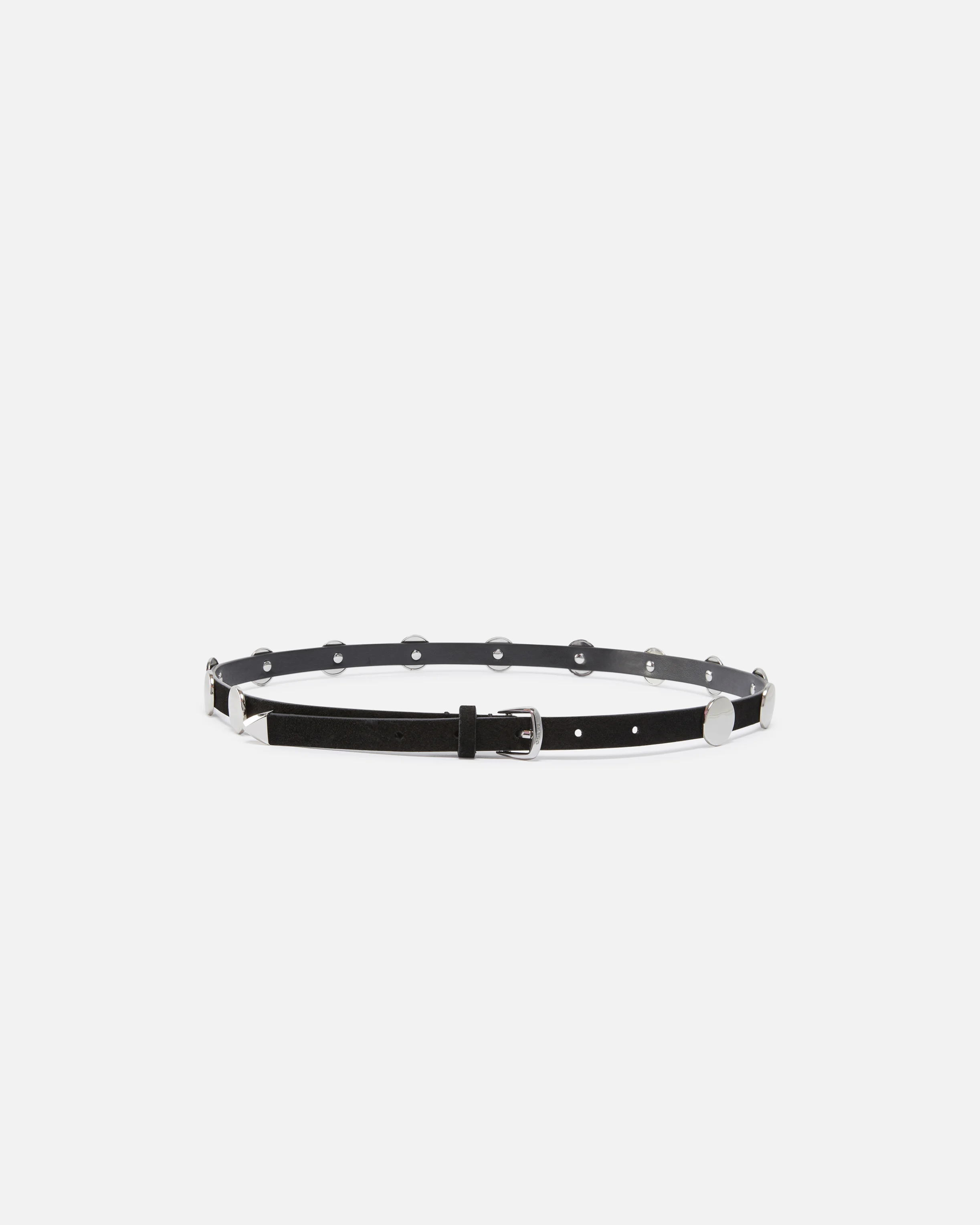 Ceinture à clous plats de 1,5 cm | Noir