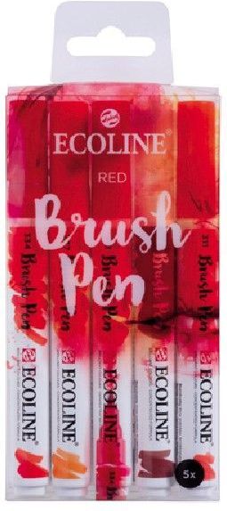 Talens Ecoline 5 Brush Pens ''Red''