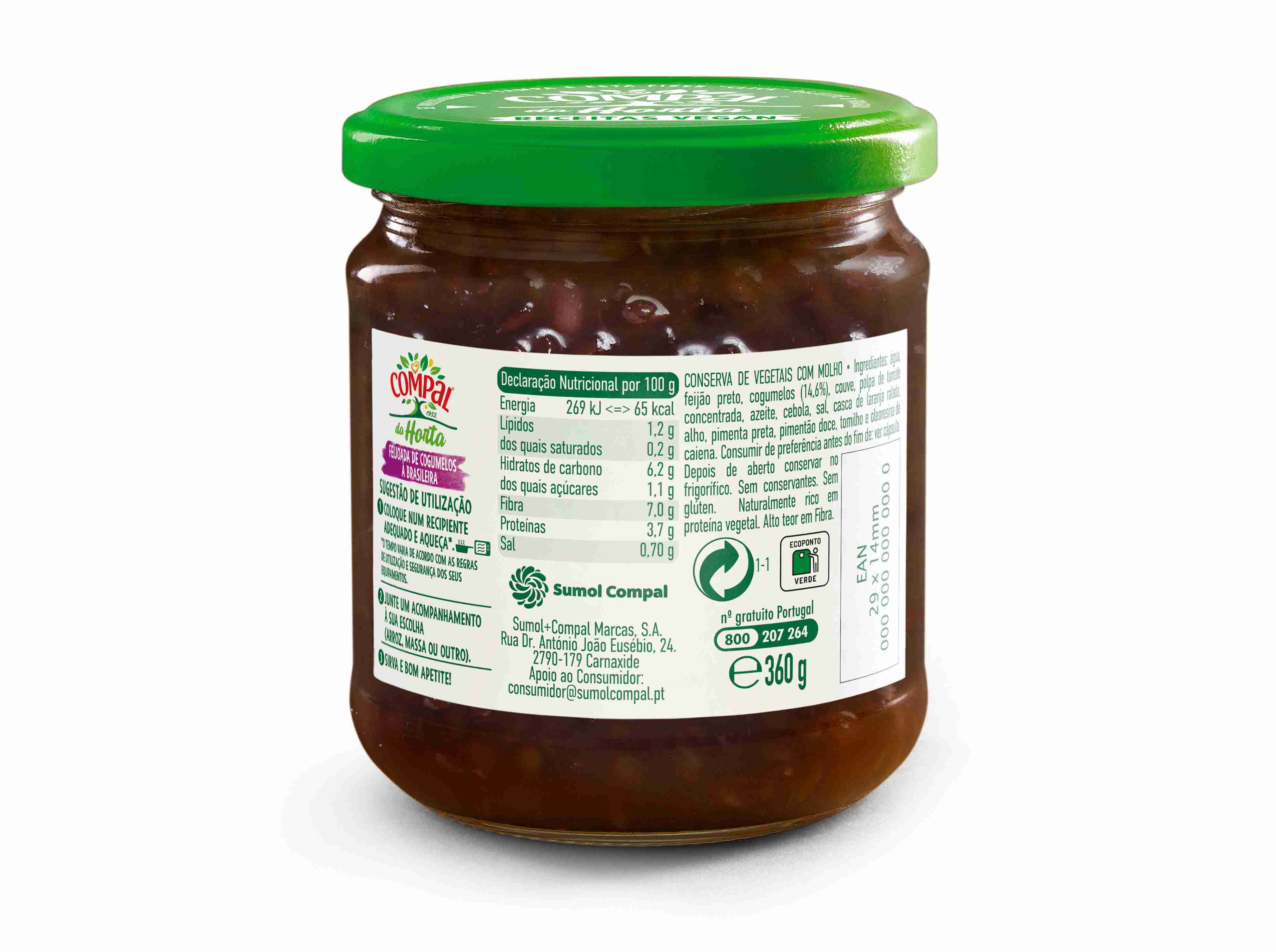 FEIJOADA DE COGUMELOS COMPAL 360G