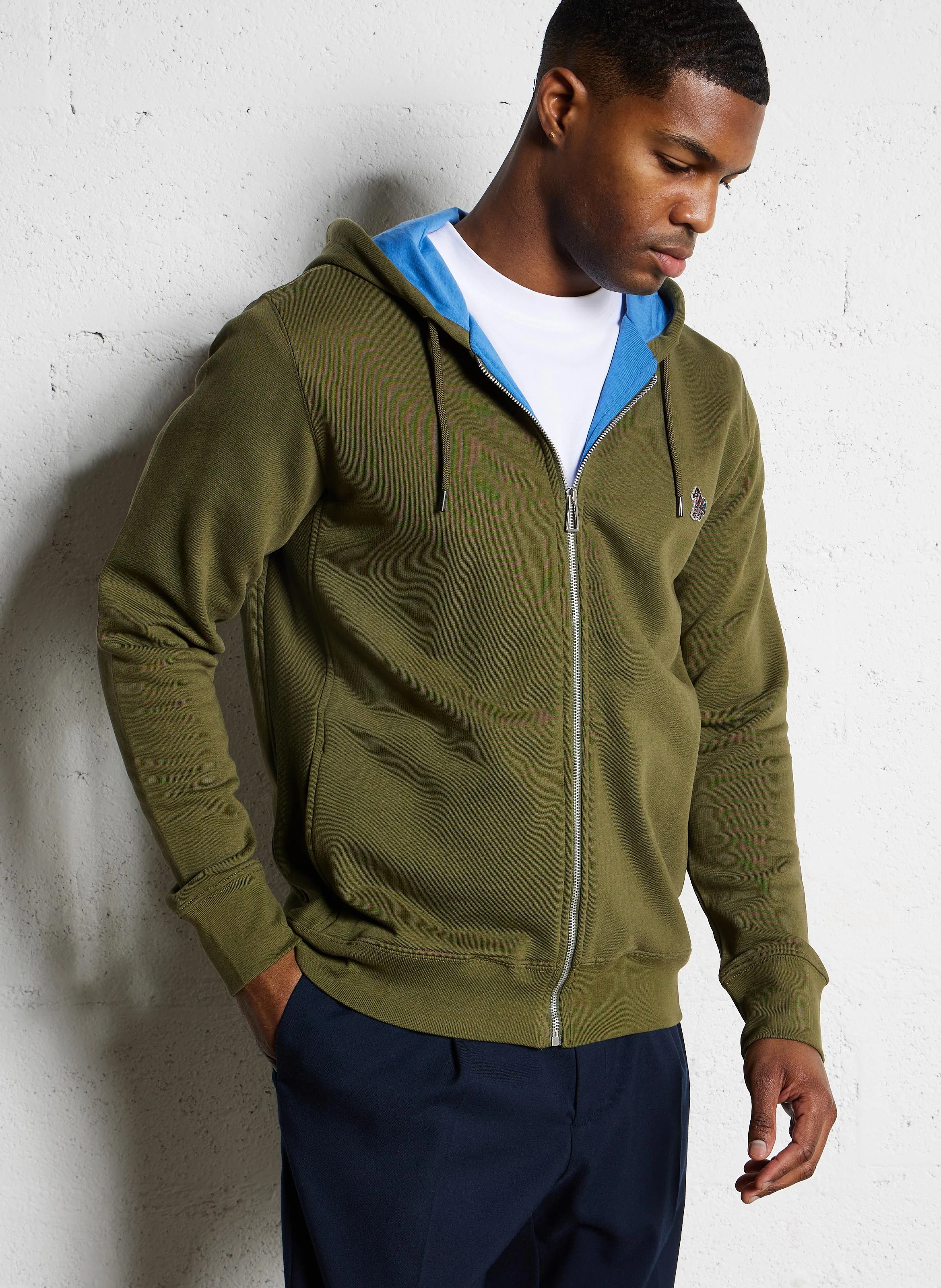 Sweat zippé en coton organique | Vert