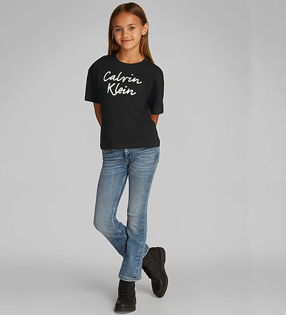 Calvin Klein T-Shirt - Logo-Schriftzug - Ck Black