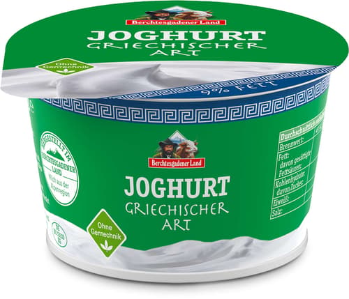 Berchtesgadener Land Joghurt griechischer Art 9%