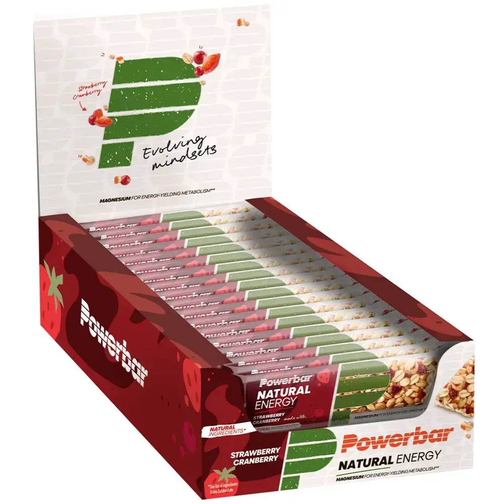 PowerBar Natural Energy Sportrepen Aardbei/Cranberry 18 Stuks