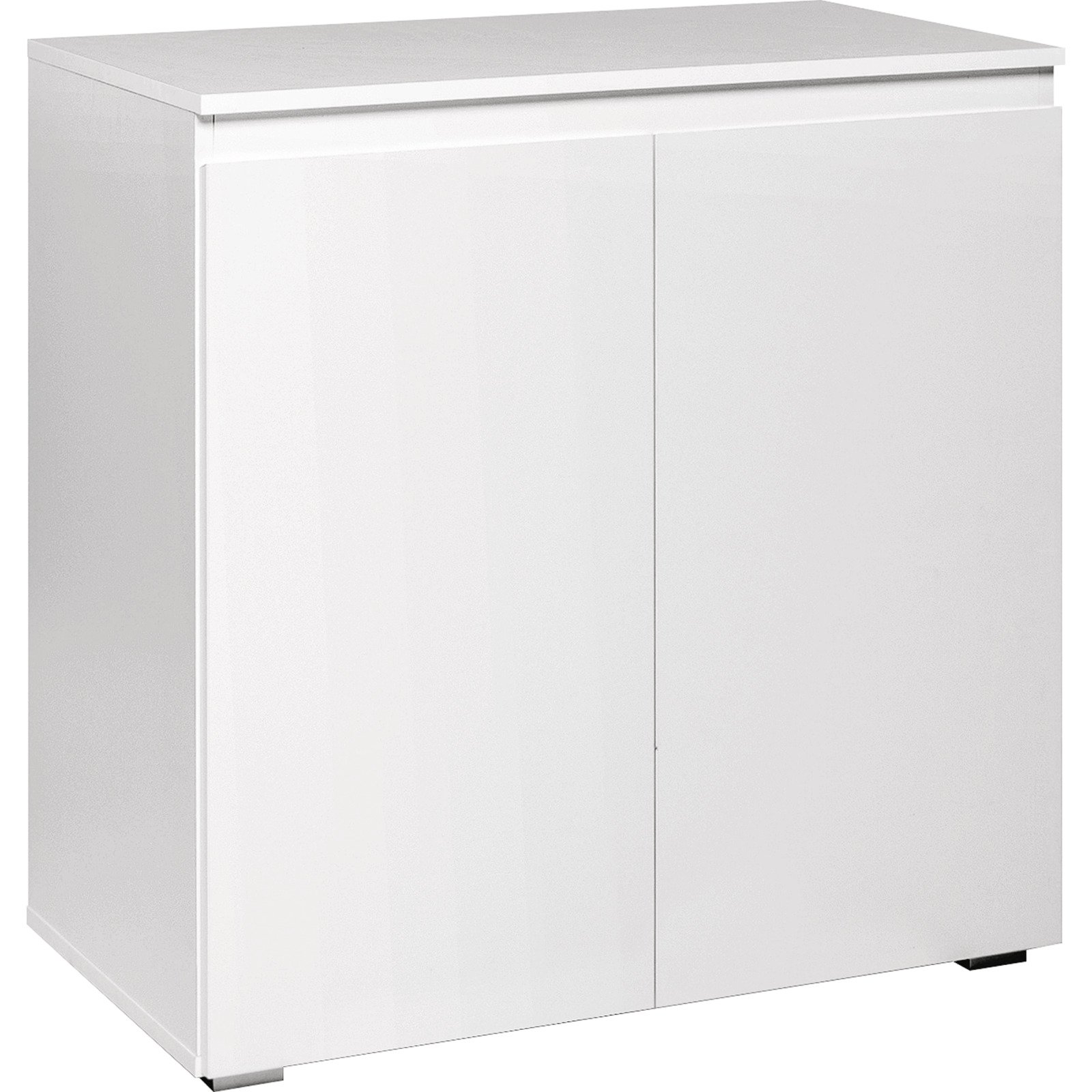 Kommode Shark Dekor weiss matt 80 x 80 x 40 cm