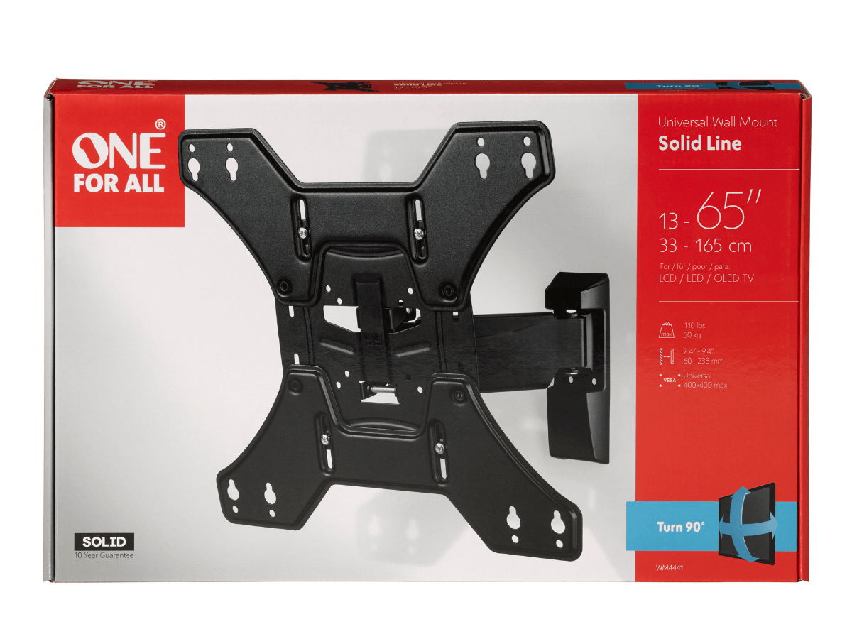 One For All Solid Turn 90° TV Beugel - 13 tot 65 inch