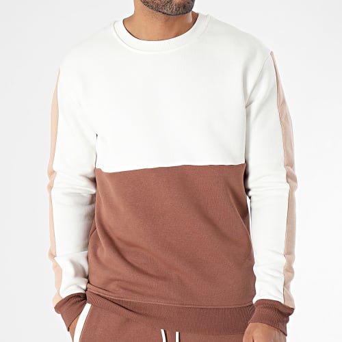 Ensemble De Survetement Blanc Marron