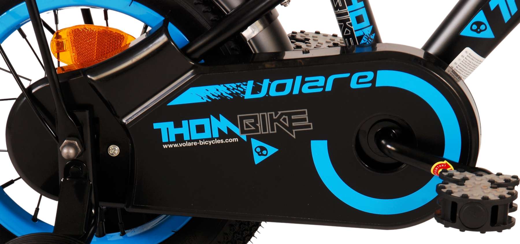TPFSports Thombike Kinderfahrrad - Jungen - 12 Zoll - Rücktritt + Handbremse - Schwarz/Gelb