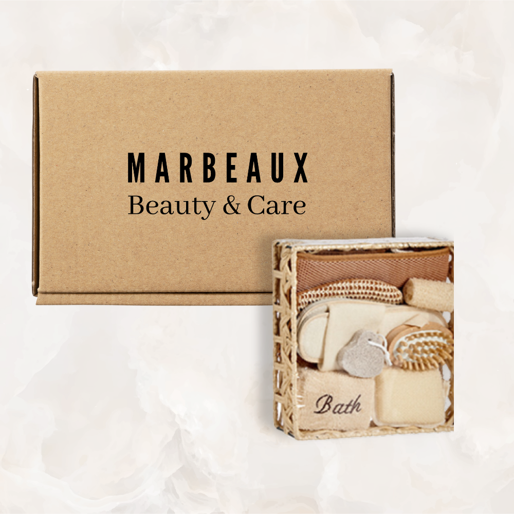 Marbeaux Badset Verzorgingset 30x30x6,5cm Hout