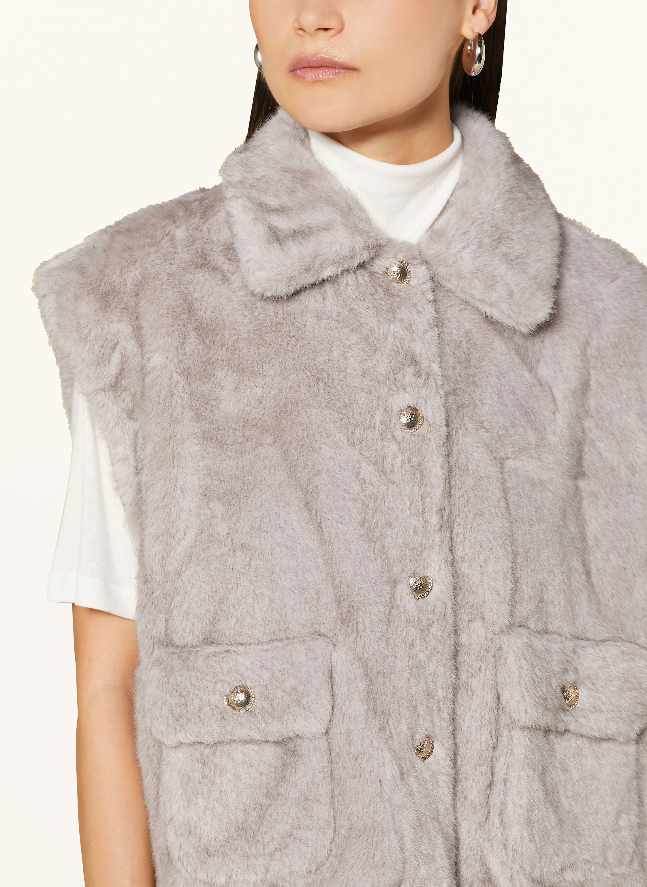 maje Jacke im Materialmix