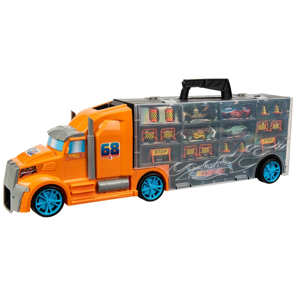 Hot Wheels Transporter 65 America Tragekoffer-LKW mit 6 Autos