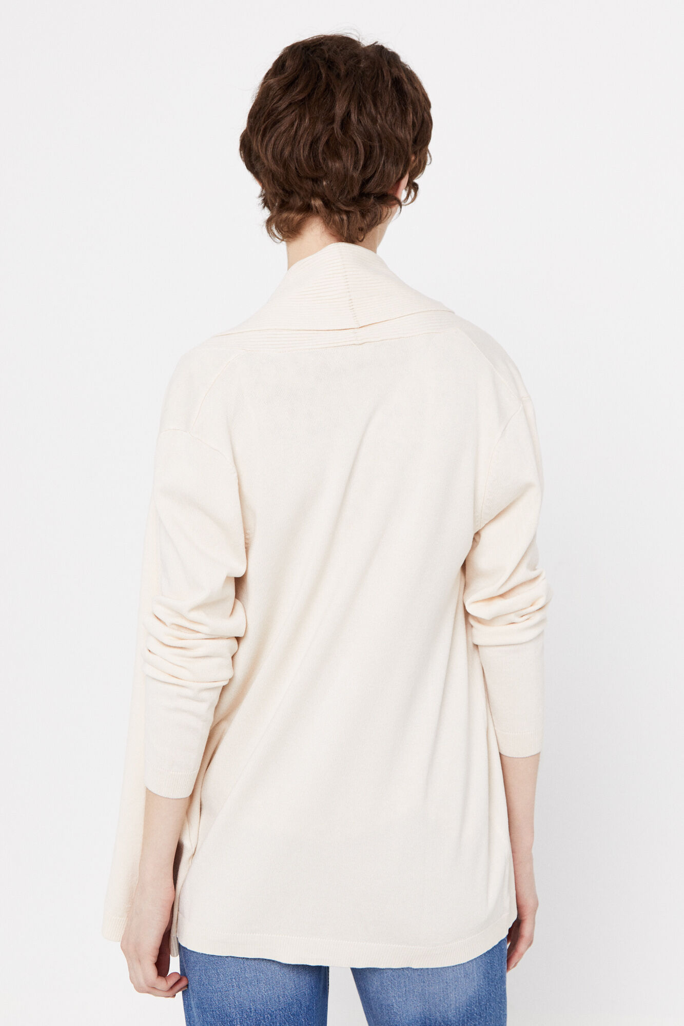 Chaqueta cuello bufanda - Marfil