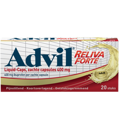 Advil Reliva liquid caps 400mg (20 capsules)