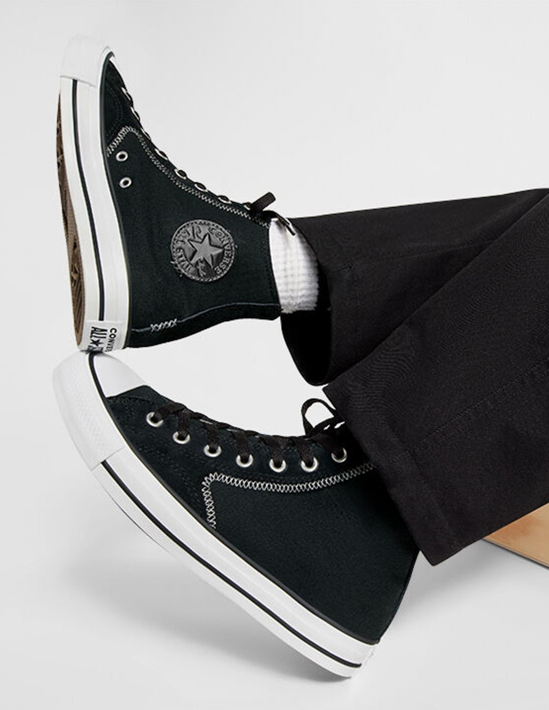 converse Sneakers Montantes Homme Ctas Hi Noir Toile